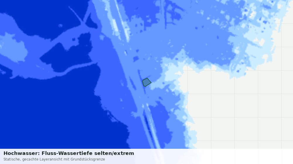 Statische Kartenansicht: Hochwasser: Fluss-Wassertiefe selten/extrem