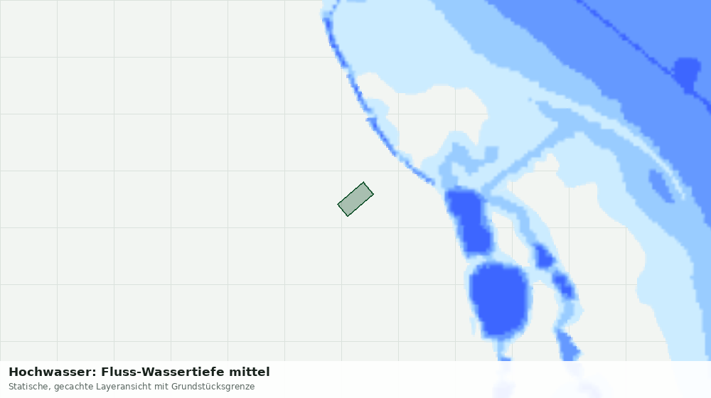 Statische Kartenansicht: Hochwasser: Fluss-Wassertiefe mittel