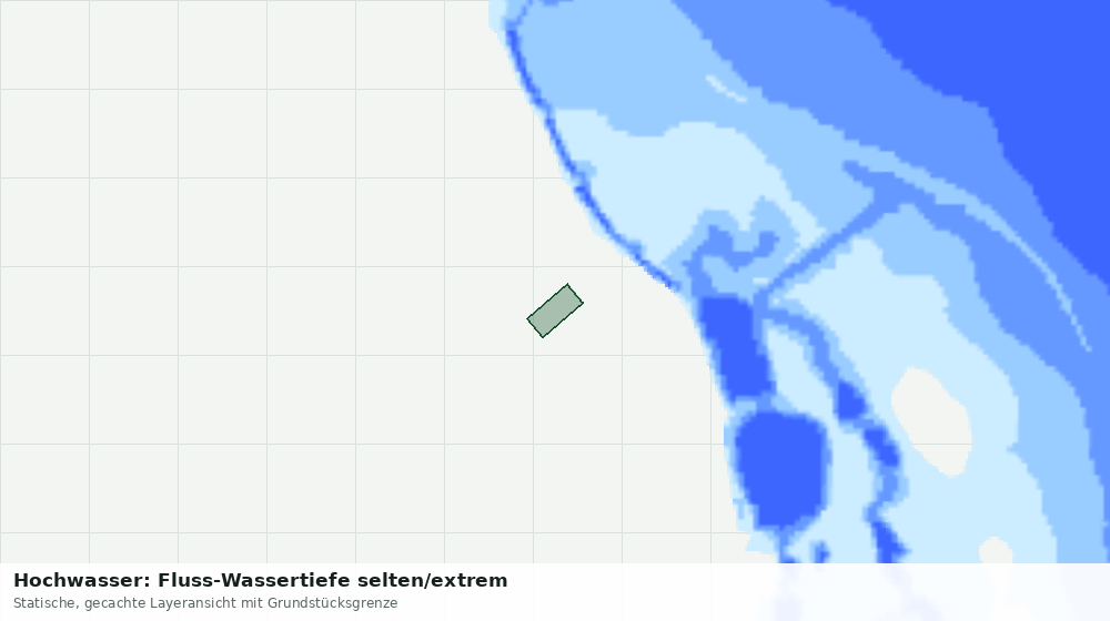 Statische Kartenansicht: Hochwasser: Fluss-Wassertiefe selten/extrem