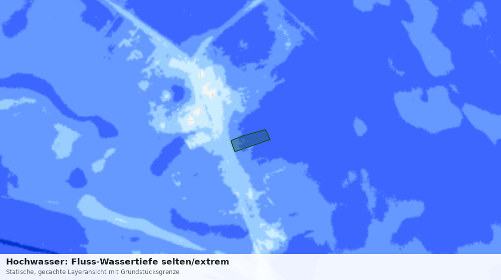 Statische Kartenansicht: Hochwasser: Fluss-Wassertiefe selten/extrem