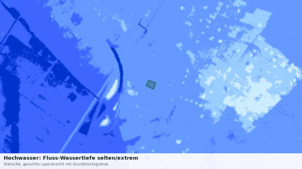 Statische Kartenansicht: Hochwasser: Fluss-Wassertiefe selten/extrem