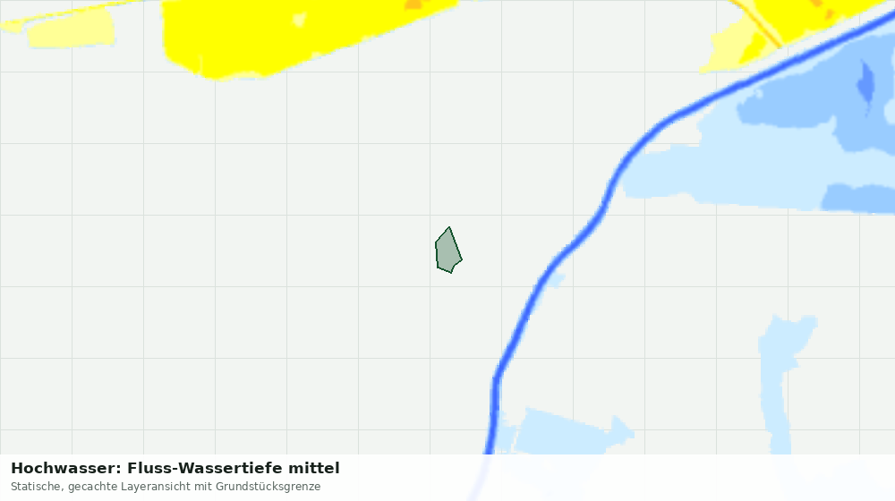 Statische Kartenansicht: Hochwasser: Fluss-Wassertiefe mittel