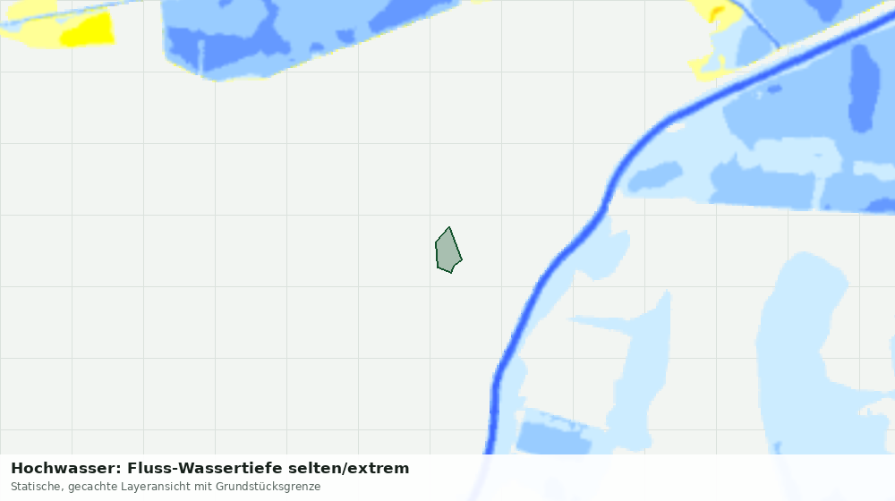 Statische Kartenansicht: Hochwasser: Fluss-Wassertiefe selten/extrem
