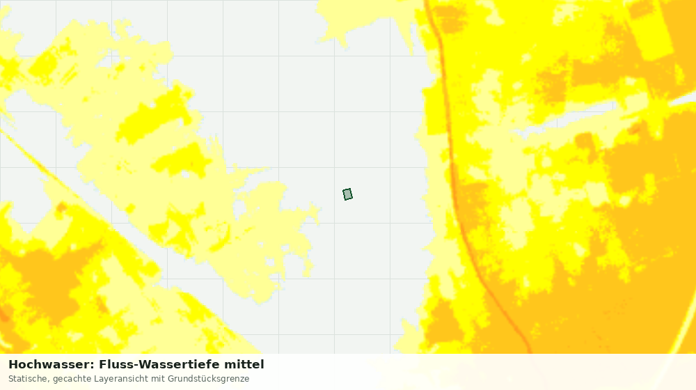 Statische Kartenansicht: Hochwasser: Fluss-Wassertiefe mittel