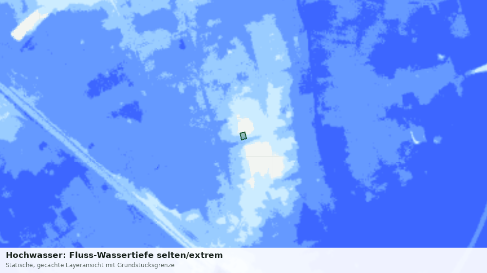 Statische Kartenansicht: Hochwasser: Fluss-Wassertiefe selten/extrem