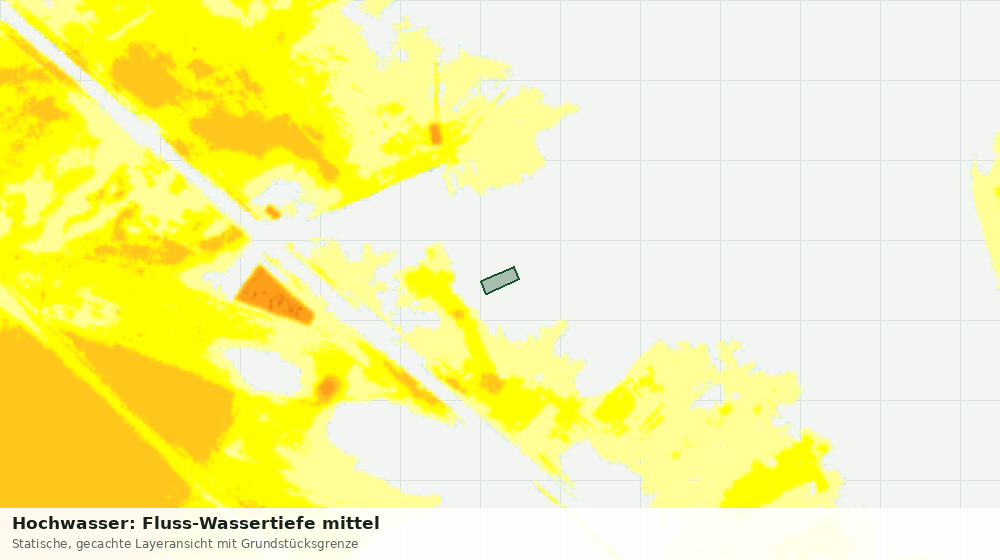 Statische Kartenansicht: Hochwasser: Fluss-Wassertiefe mittel