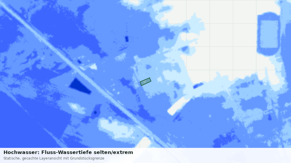 Statische Kartenansicht: Hochwasser: Fluss-Wassertiefe selten/extrem
