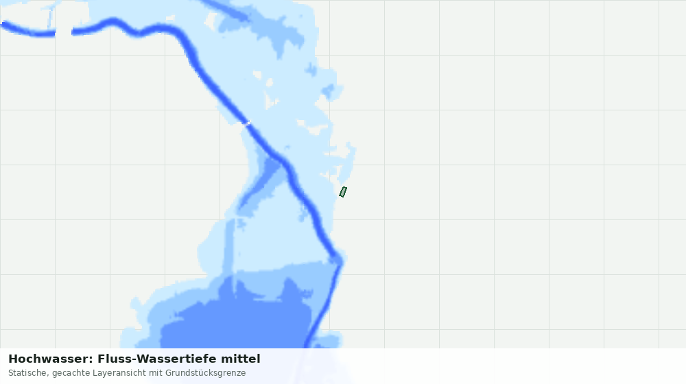 Statische Kartenansicht: Hochwasser: Fluss-Wassertiefe mittel