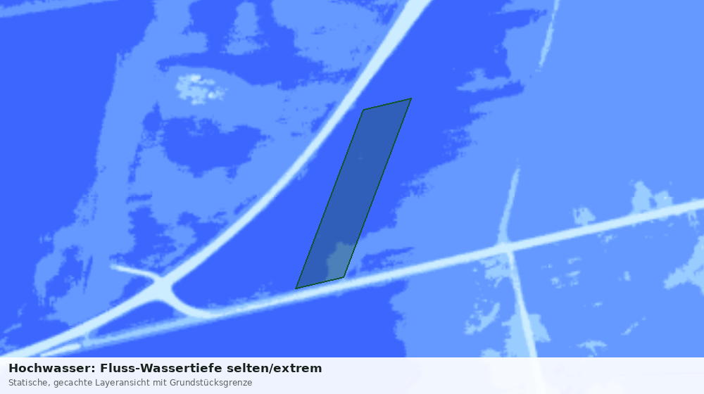 Statische Kartenansicht: Hochwasser: Fluss-Wassertiefe selten/extrem