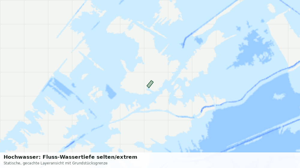 Statische Kartenansicht: Hochwasser: Fluss-Wassertiefe selten/extrem