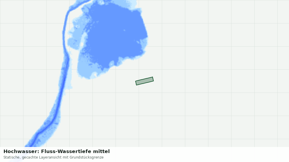 Statische Kartenansicht: Hochwasser: Fluss-Wassertiefe mittel