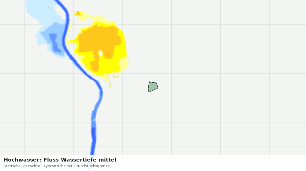 Statische Kartenansicht: Hochwasser: Fluss-Wassertiefe mittel