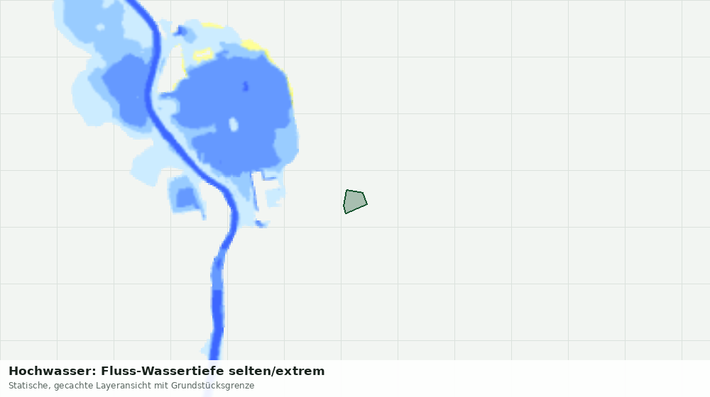 Statische Kartenansicht: Hochwasser: Fluss-Wassertiefe selten/extrem