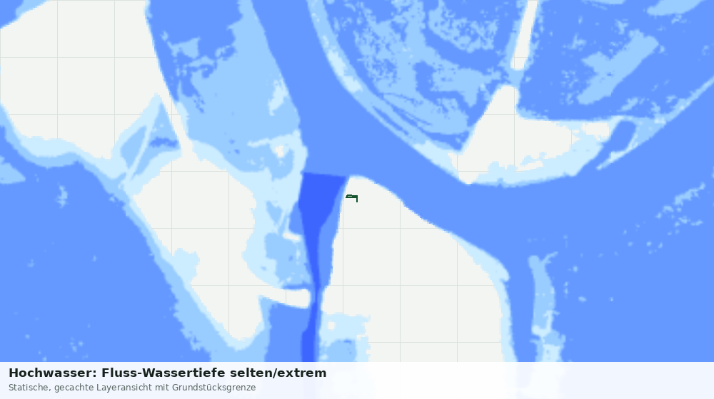 Statische Kartenansicht: Hochwasser: Fluss-Wassertiefe selten/extrem