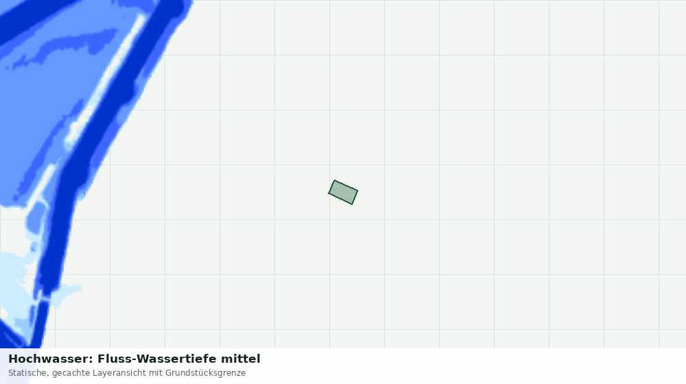 Statische Kartenansicht: Hochwasser: Fluss-Wassertiefe mittel