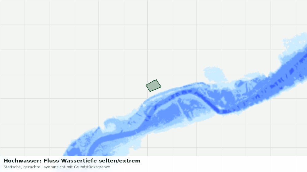 Statische Kartenansicht: Hochwasser: Fluss-Wassertiefe selten/extrem