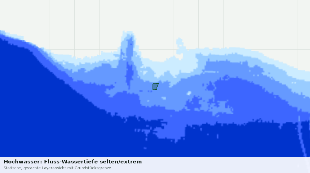 Statische Kartenansicht: Hochwasser: Fluss-Wassertiefe selten/extrem