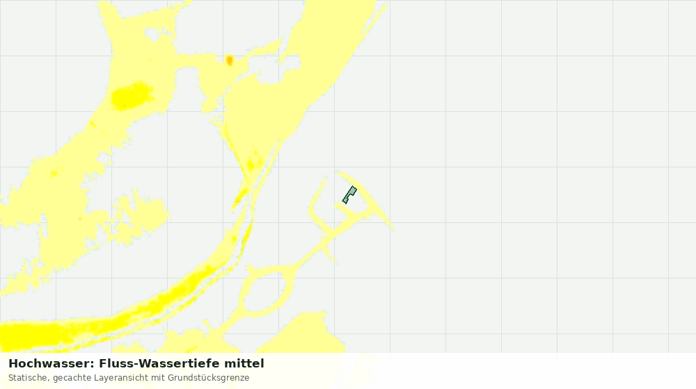 Statische Kartenansicht: Hochwasser: Fluss-Wassertiefe mittel