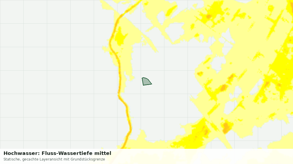 Statische Kartenansicht: Hochwasser: Fluss-Wassertiefe mittel