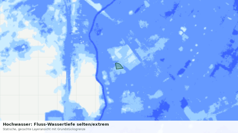 Statische Kartenansicht: Hochwasser: Fluss-Wassertiefe selten/extrem