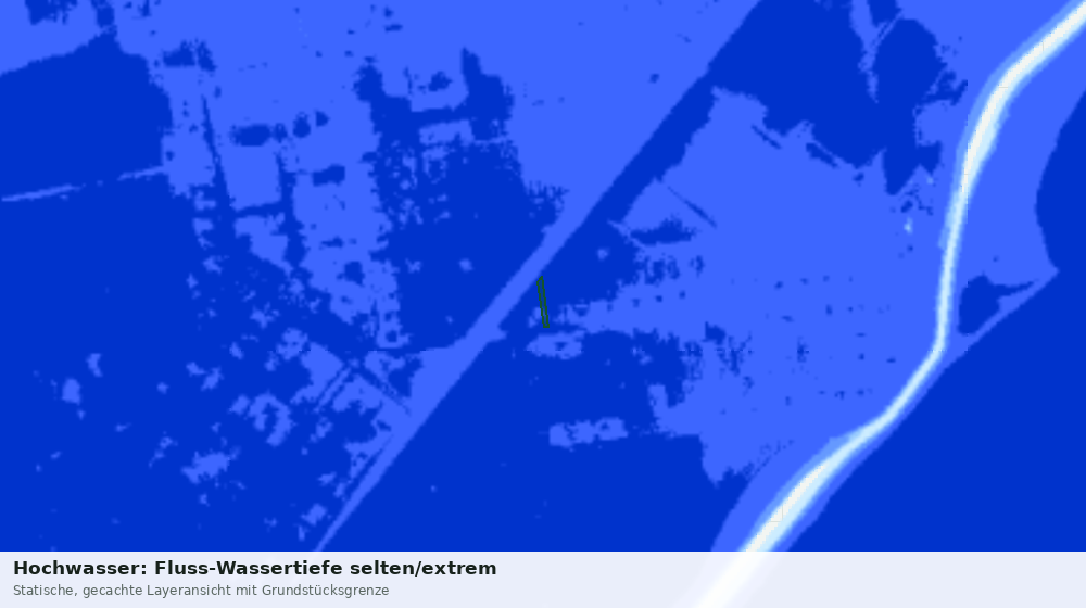 Statische Kartenansicht: Hochwasser: Fluss-Wassertiefe selten/extrem