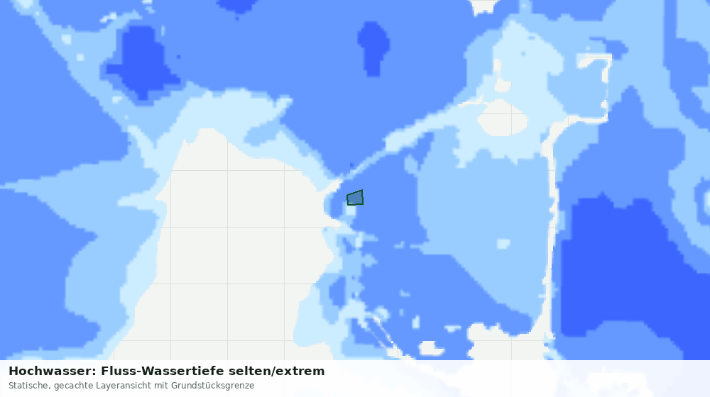 Statische Kartenansicht: Hochwasser: Fluss-Wassertiefe selten/extrem
