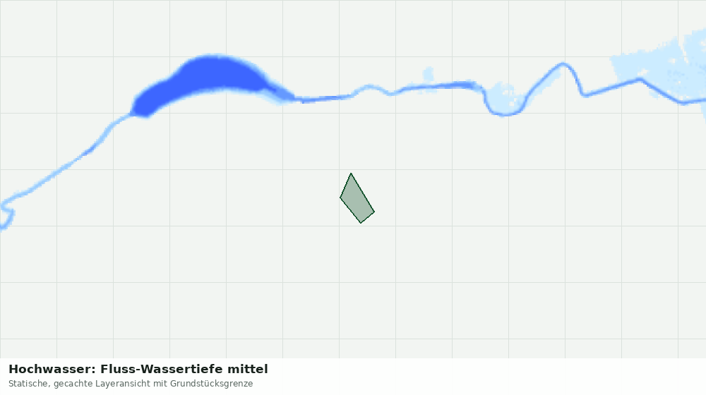 Statische Kartenansicht: Hochwasser: Fluss-Wassertiefe mittel