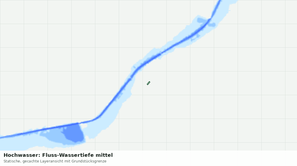 Statische Kartenansicht: Hochwasser: Fluss-Wassertiefe mittel