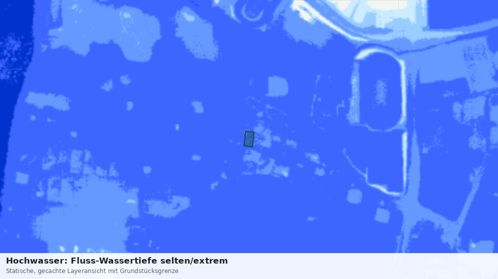 Statische Kartenansicht: Hochwasser: Fluss-Wassertiefe selten/extrem