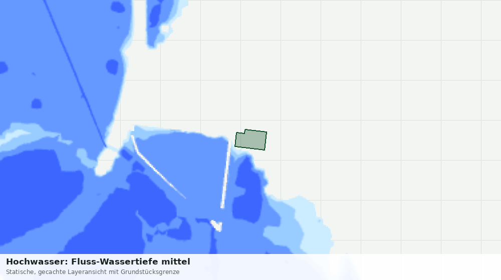 Statische Kartenansicht: Hochwasser: Fluss-Wassertiefe mittel