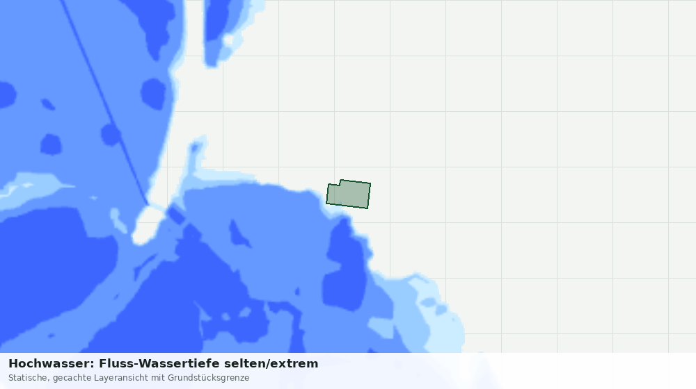 Statische Kartenansicht: Hochwasser: Fluss-Wassertiefe selten/extrem