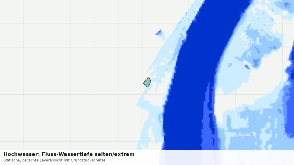 Statische Kartenansicht: Hochwasser: Fluss-Wassertiefe selten/extrem