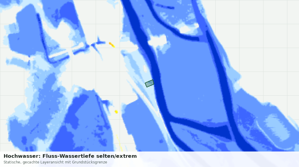 Statische Kartenansicht: Hochwasser: Fluss-Wassertiefe selten/extrem