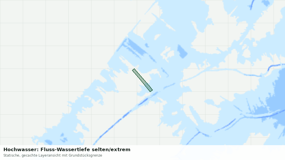 Statische Kartenansicht: Hochwasser: Fluss-Wassertiefe selten/extrem