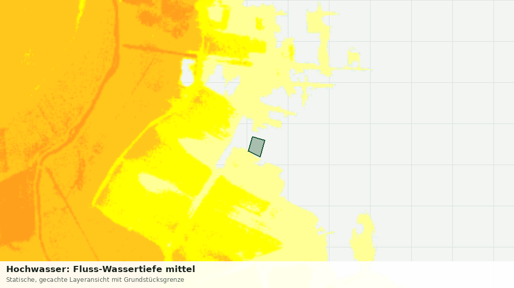 Statische Kartenansicht: Hochwasser: Fluss-Wassertiefe mittel