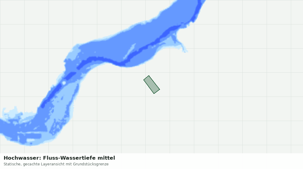 Statische Kartenansicht: Hochwasser: Fluss-Wassertiefe mittel