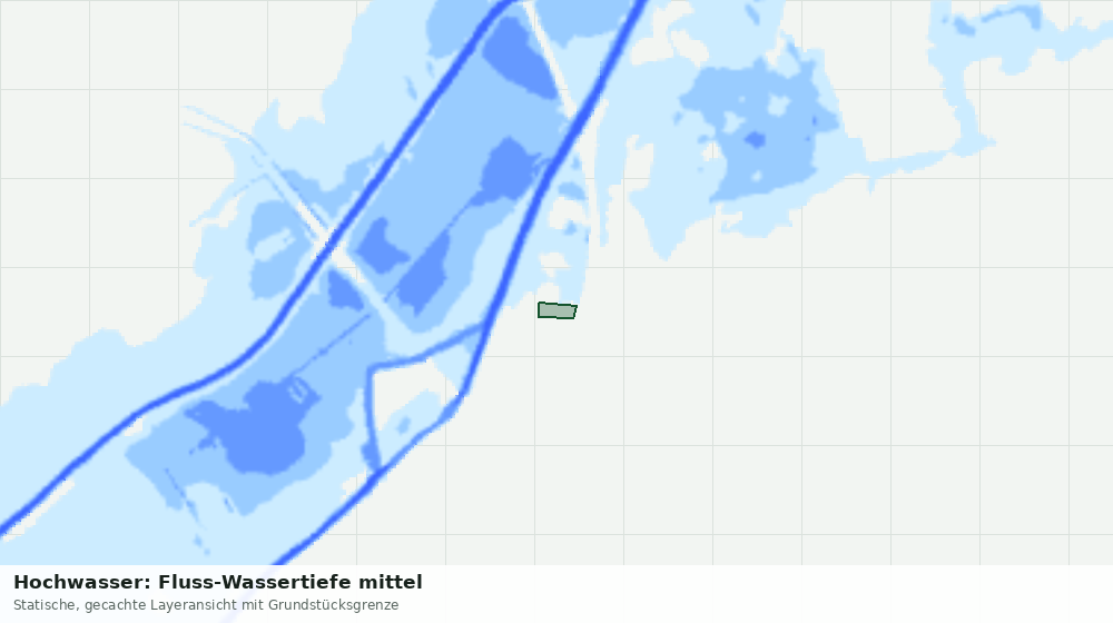 Statische Kartenansicht: Hochwasser: Fluss-Wassertiefe mittel