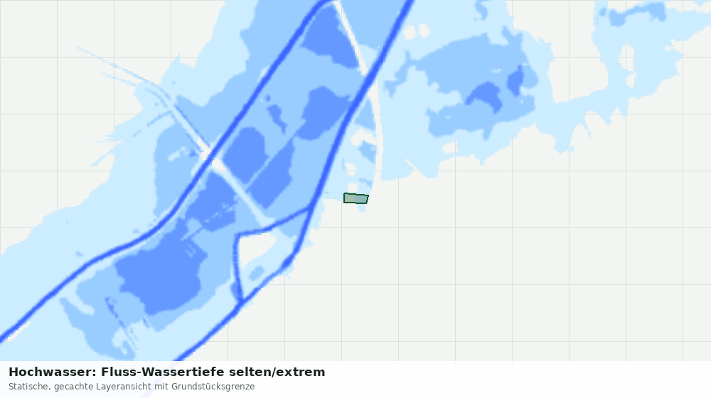 Statische Kartenansicht: Hochwasser: Fluss-Wassertiefe selten/extrem
