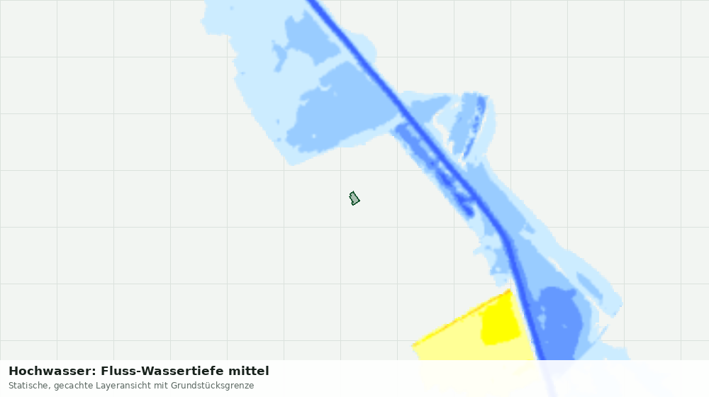 Statische Kartenansicht: Hochwasser: Fluss-Wassertiefe mittel