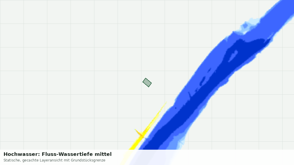 Statische Kartenansicht: Hochwasser: Fluss-Wassertiefe mittel
