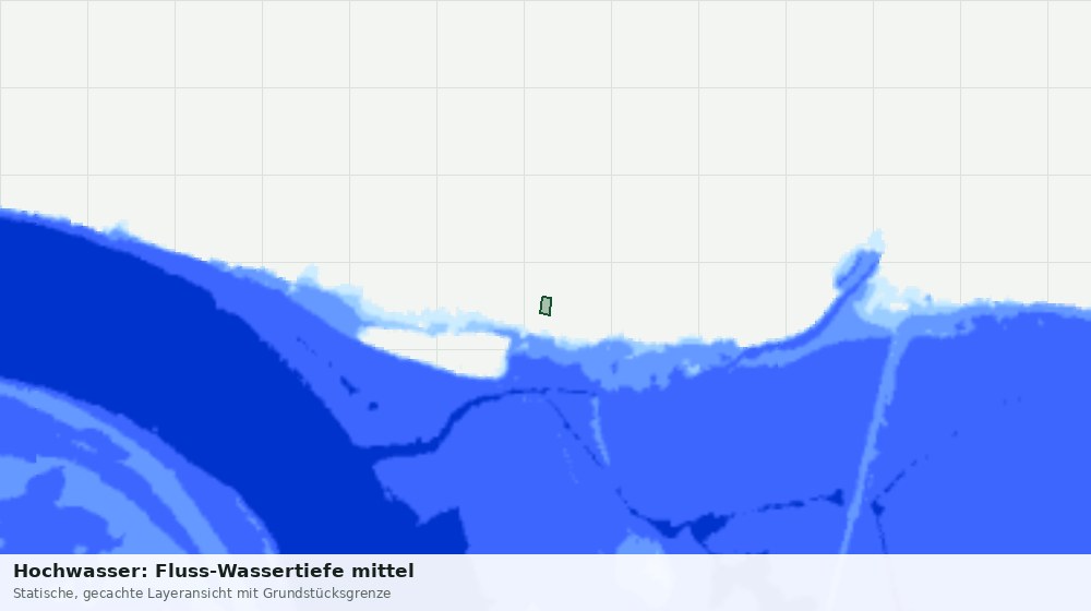 Statische Kartenansicht: Hochwasser: Fluss-Wassertiefe mittel