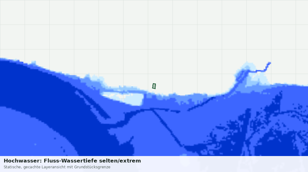 Statische Kartenansicht: Hochwasser: Fluss-Wassertiefe selten/extrem