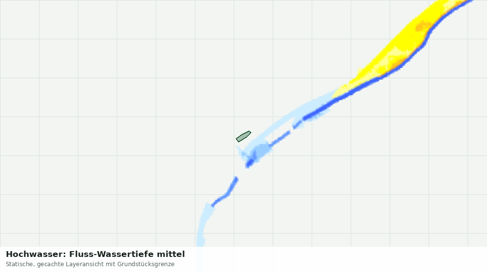 Statische Kartenansicht: Hochwasser: Fluss-Wassertiefe mittel