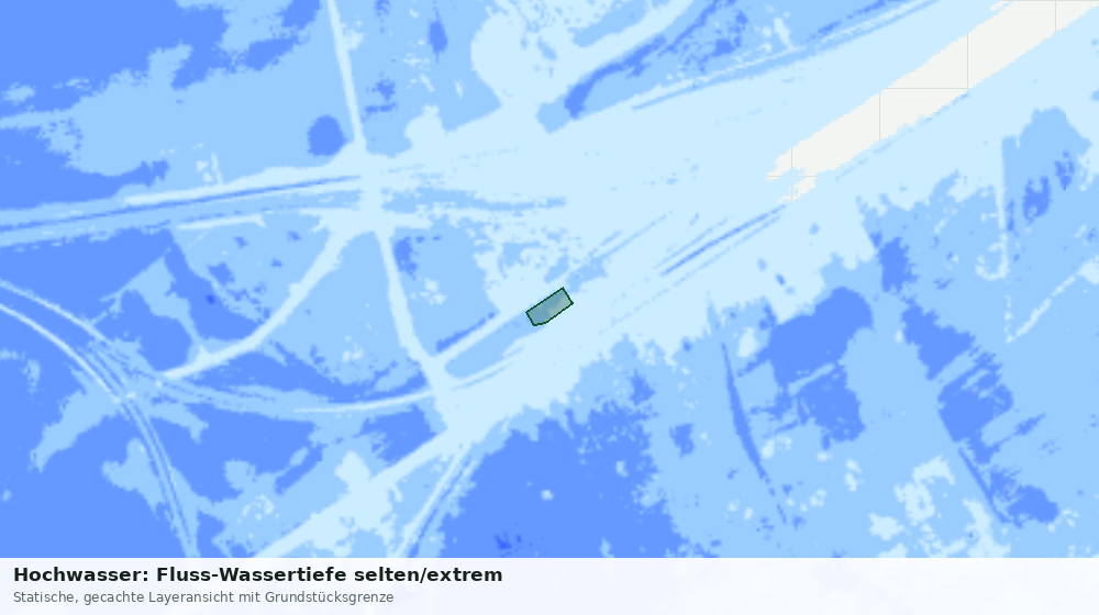 Statische Kartenansicht: Hochwasser: Fluss-Wassertiefe selten/extrem