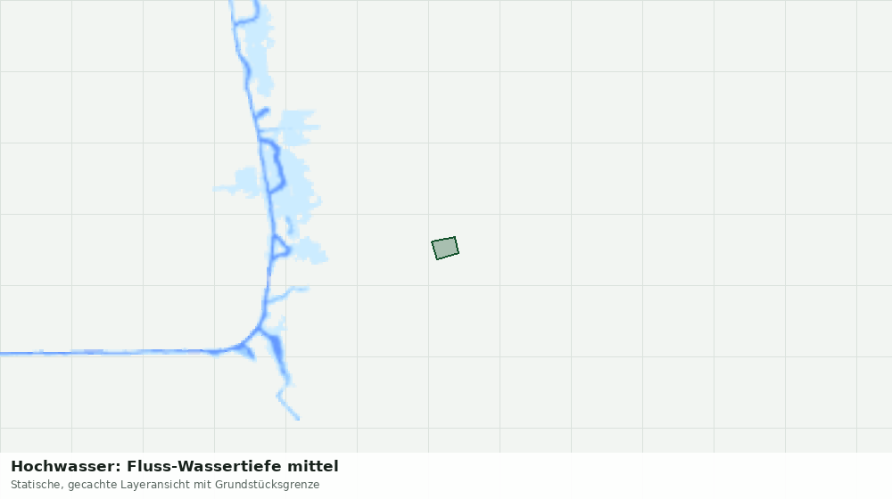 Statische Kartenansicht: Hochwasser: Fluss-Wassertiefe mittel