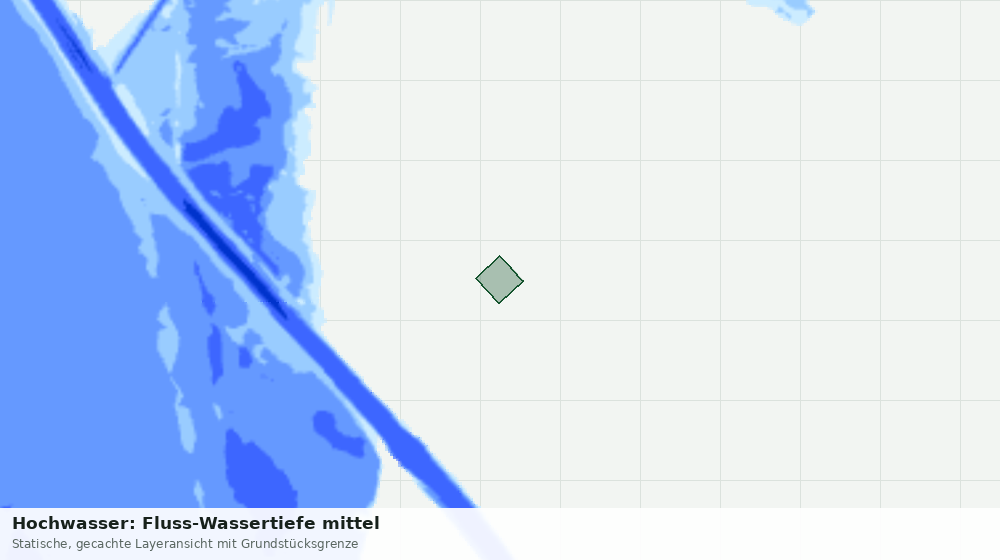 Statische Kartenansicht: Hochwasser: Fluss-Wassertiefe mittel
