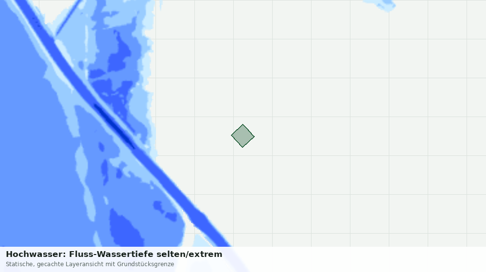 Statische Kartenansicht: Hochwasser: Fluss-Wassertiefe selten/extrem
