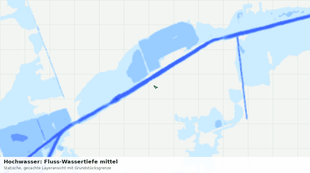 Statische Kartenansicht: Hochwasser: Fluss-Wassertiefe mittel