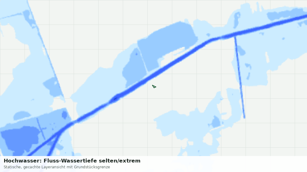Statische Kartenansicht: Hochwasser: Fluss-Wassertiefe selten/extrem