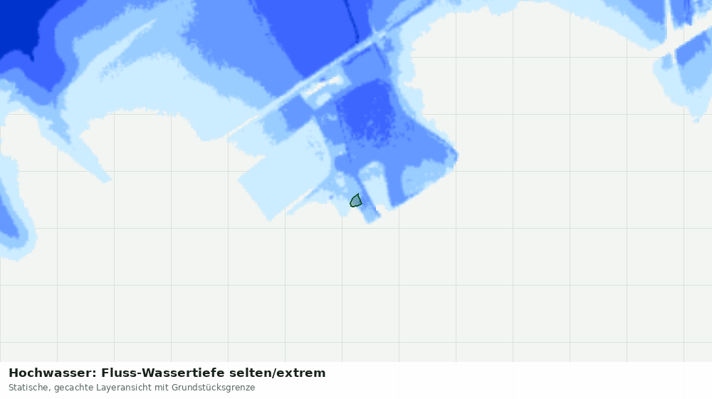 Statische Kartenansicht: Hochwasser: Fluss-Wassertiefe selten/extrem